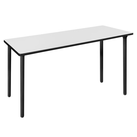 Regency Kee Folding Tables, 72 W, 24 L, 29 H, Wood, Metal Top, White MTF7224WHBK